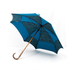 Parapluie carré fleurs bleues cobalt