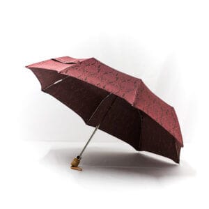 Parapluie pliant femme tissé baroque bordeaux