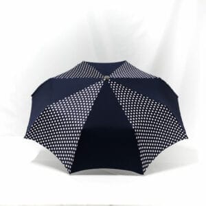 Parapluie pliant imprimé à pois bleu