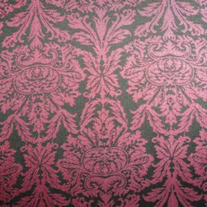 Tissu jacquard baroque rouge