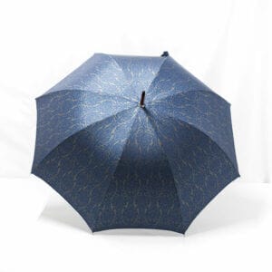 Parapluie droit tissé baroque bleu