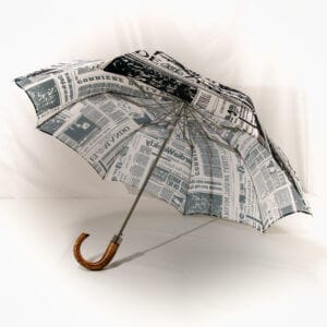 Parapluie pliant homme imprimé journal